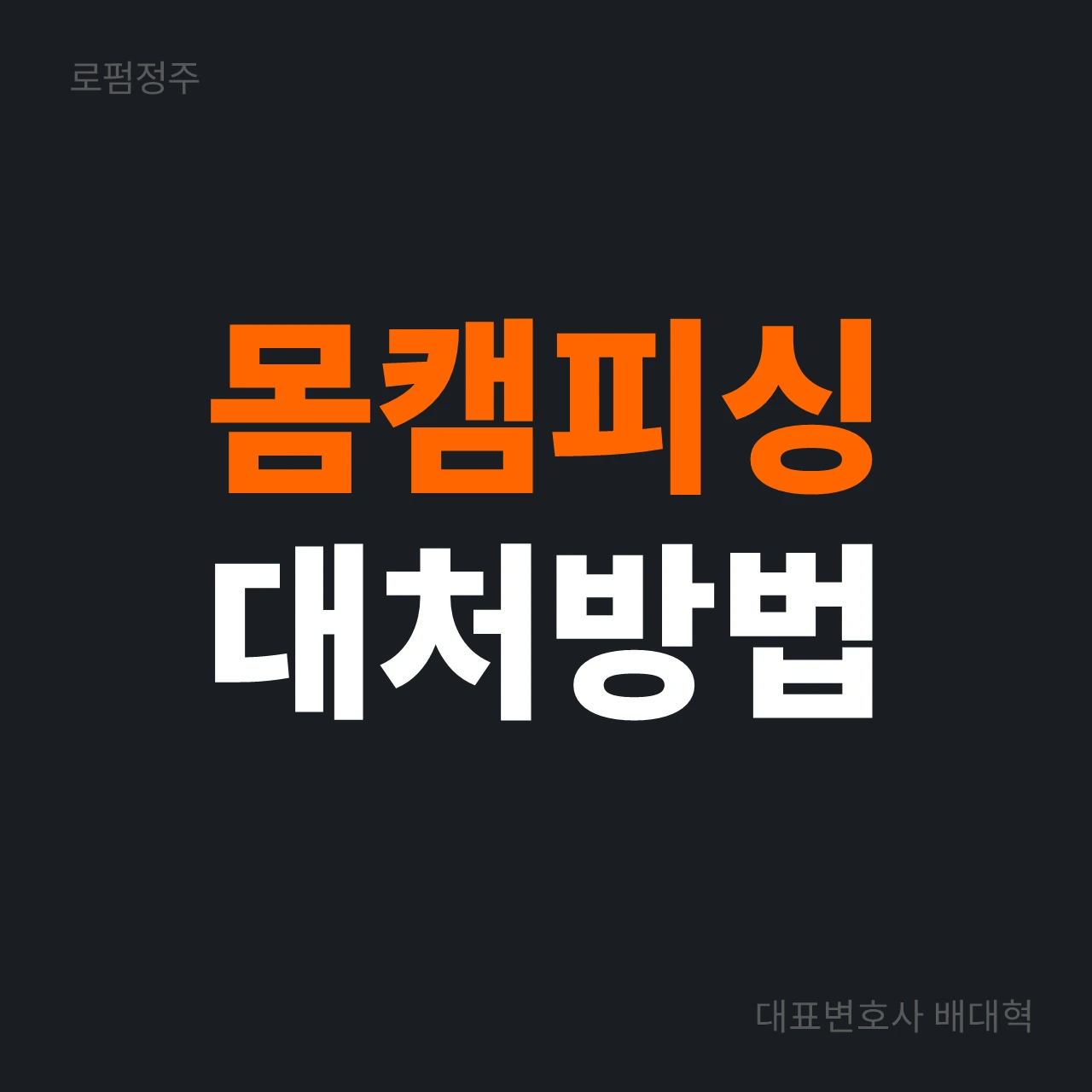 몸캠피싱 피해회복 대처방법